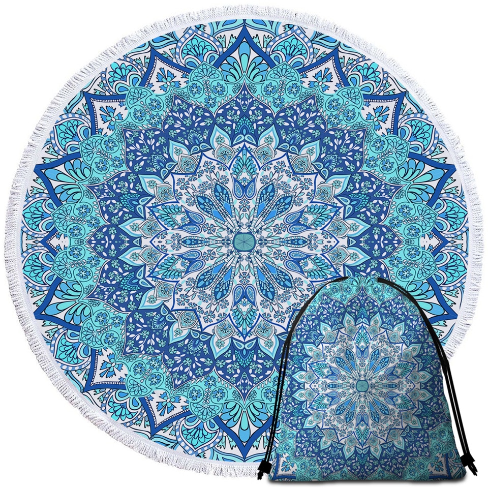 Bohemian Mandala Round Beach Towel & Bag