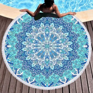 Bohemian Mandala Round Beach Towel & Bag