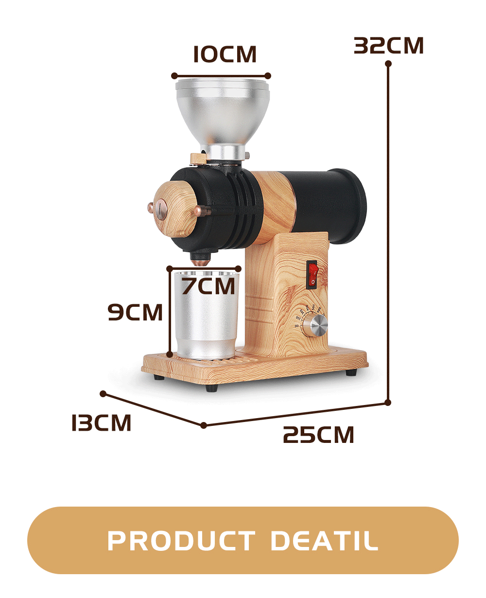 Electric Coffee Grinder with Aluminum Cup