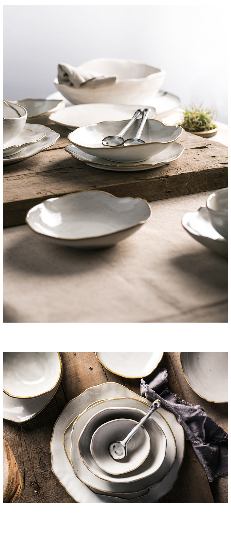 Nordic Ceramics Irregular Shaped Dinner Set