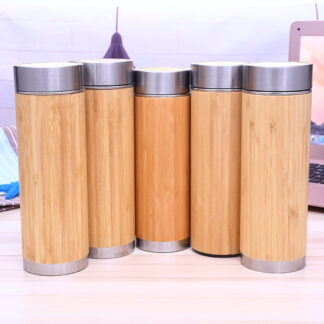 Bamboo and Stainless Steel Water Bottle