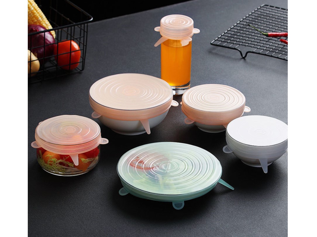 Silicone Food Lids 6 Pcs Set