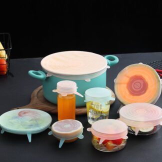 Silicone Food Lids 6 Pcs Set