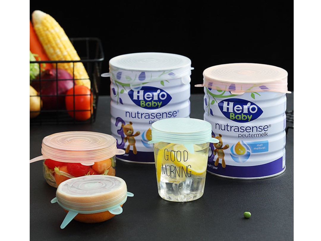 Silicone Food Lids 6 Pcs Set Silicone Food Lids 6 Pcs Set