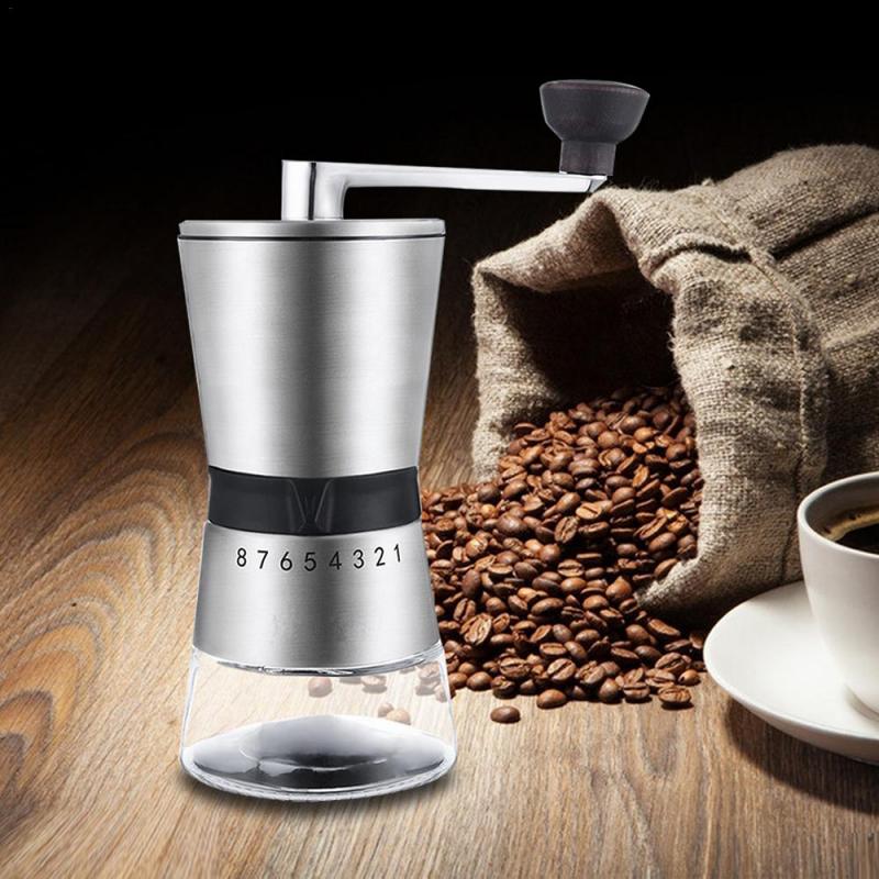 Steel Hand-Cranked Coffee Grinder
