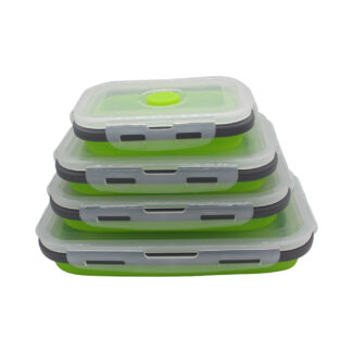 Set Collapsible Silicone Lunch Boxes