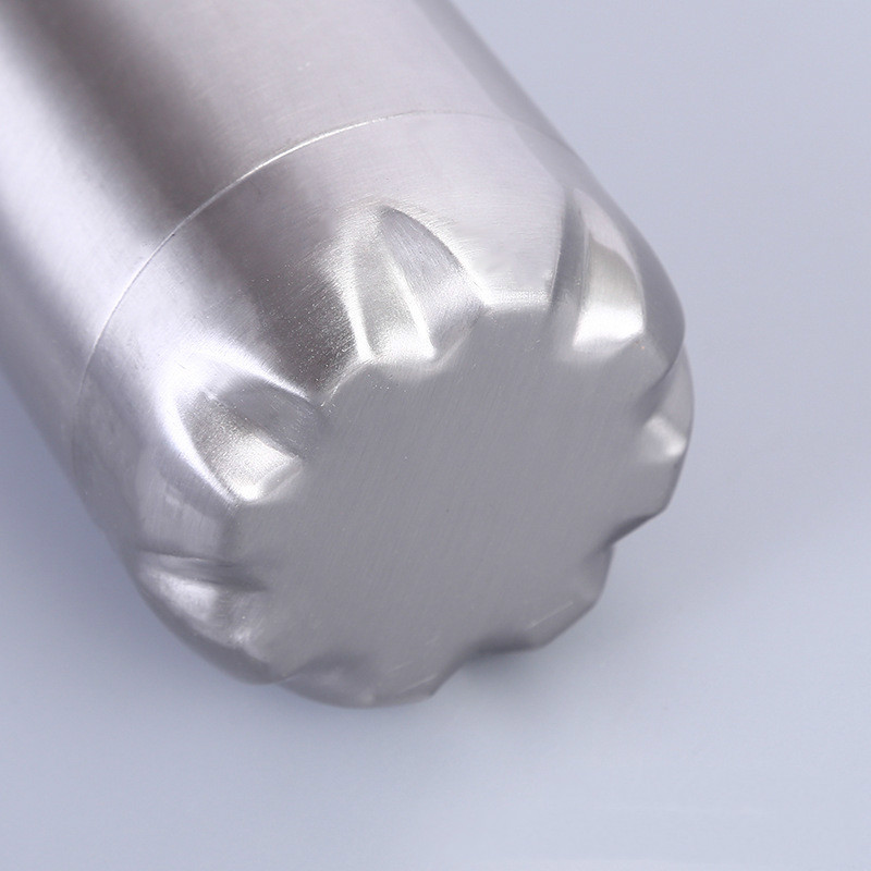 Metal Drink Bottle in Silver Colors