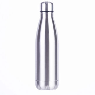 Metal Drink Bottle in Silver Colors