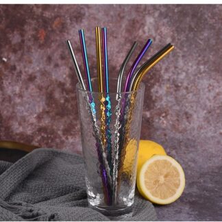 304 Stainless Steel Drinking Straws 4/8 Pcs Set