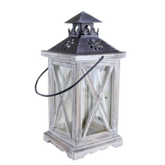Retro Wooden Candle Lantern